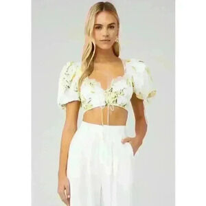 FOR LOVE & LEMONS ALANA CROP TOP SZ Large